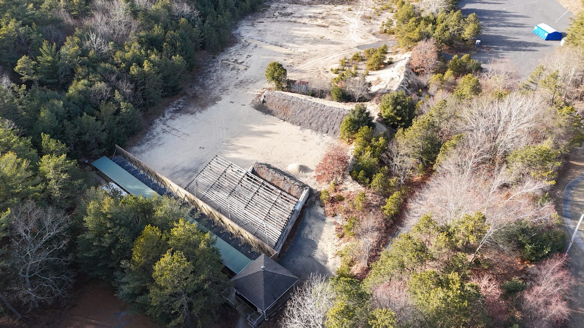 Sporting clays area from above