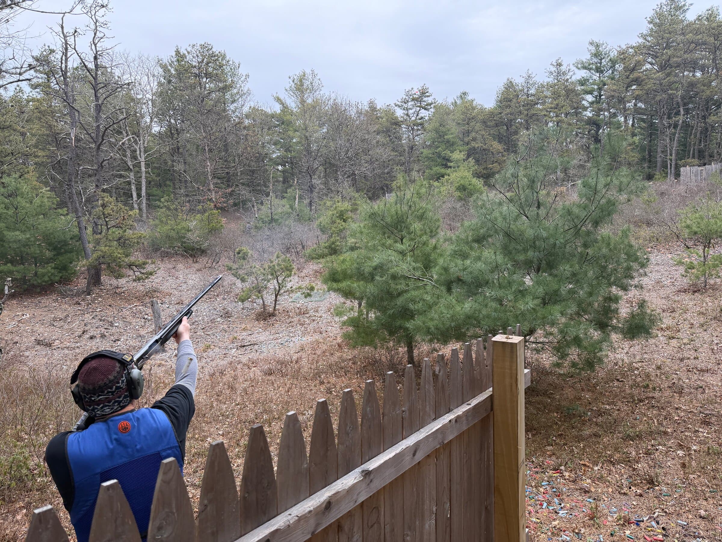 Shooter taking aim from station overlook